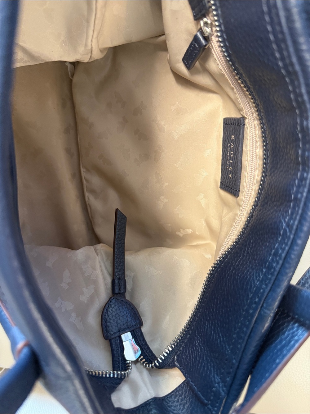 Radley London Navy Leather Tote Bag - Picture 4 of 6